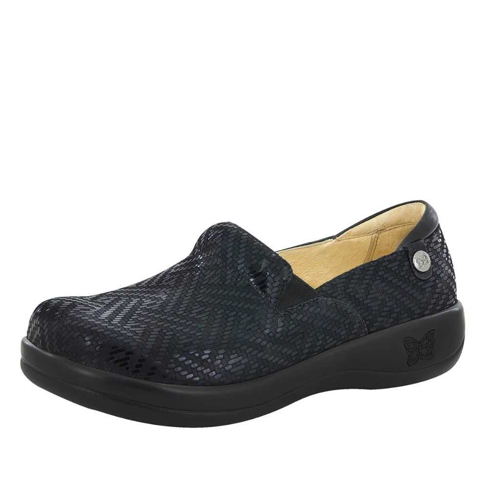 Alegria Keli Pro Black Dazzler Geo Design Nursing Clog Slip On Sz 6.5 - Picture 1 of 10